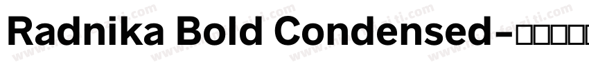 Radnika Bold Condensed字体转换